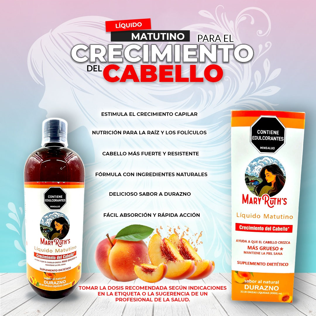 Suplemento Líquido Matutino para el Crecimiento del Cabello