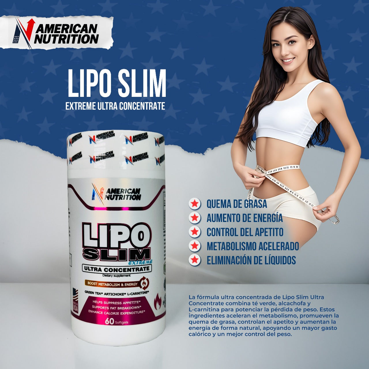 LIPO SLIM – Quema Grasa Avanzada y Control de Apetito